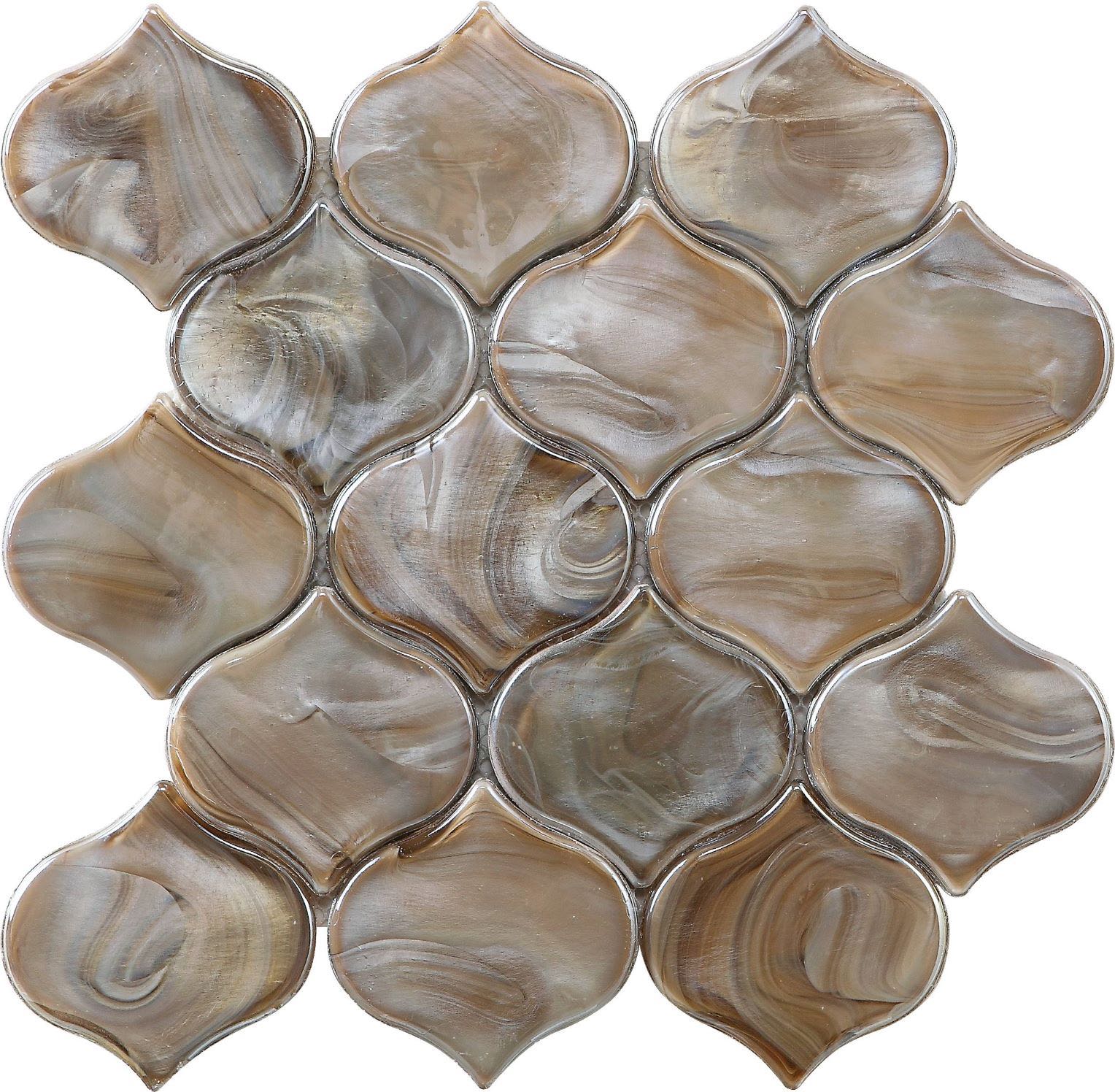 Hot Melted Glass Taupe Fedora Eyedrop