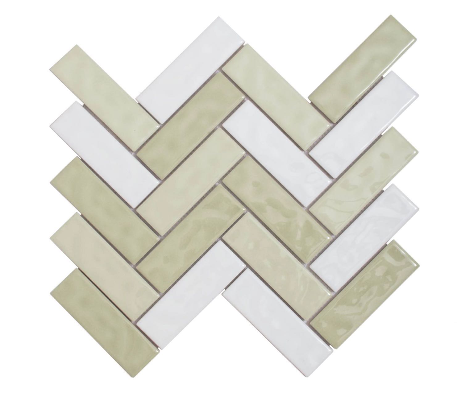 Sweet Celadon Herringbone