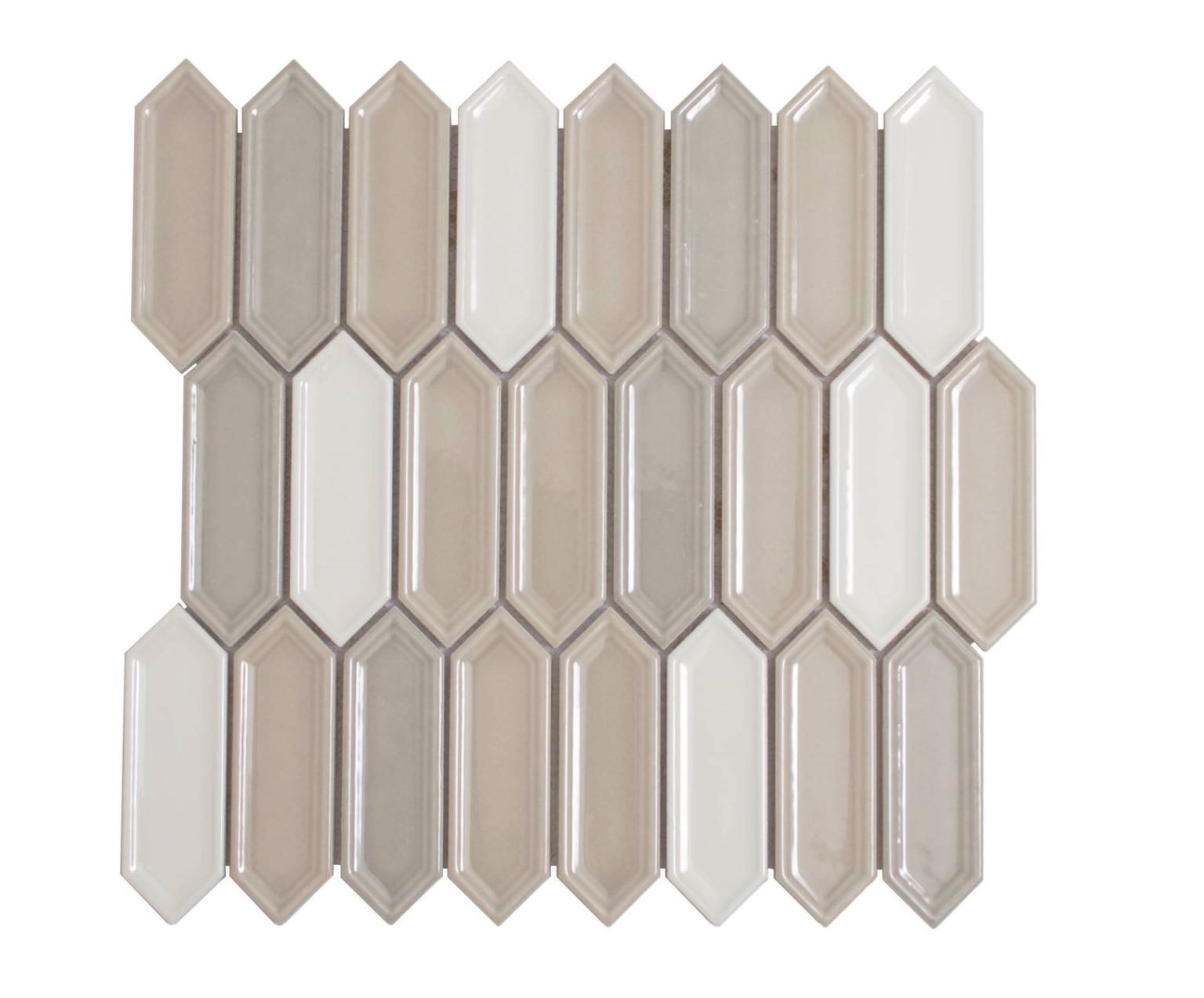White Body Ceramic Royal Flax Mini-Picket