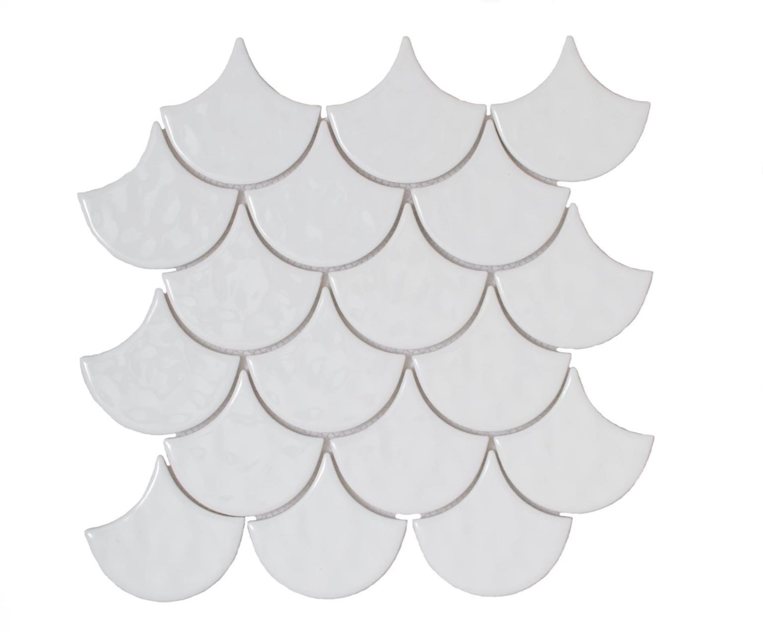 White Body Ceramic White Dove Fish Scale