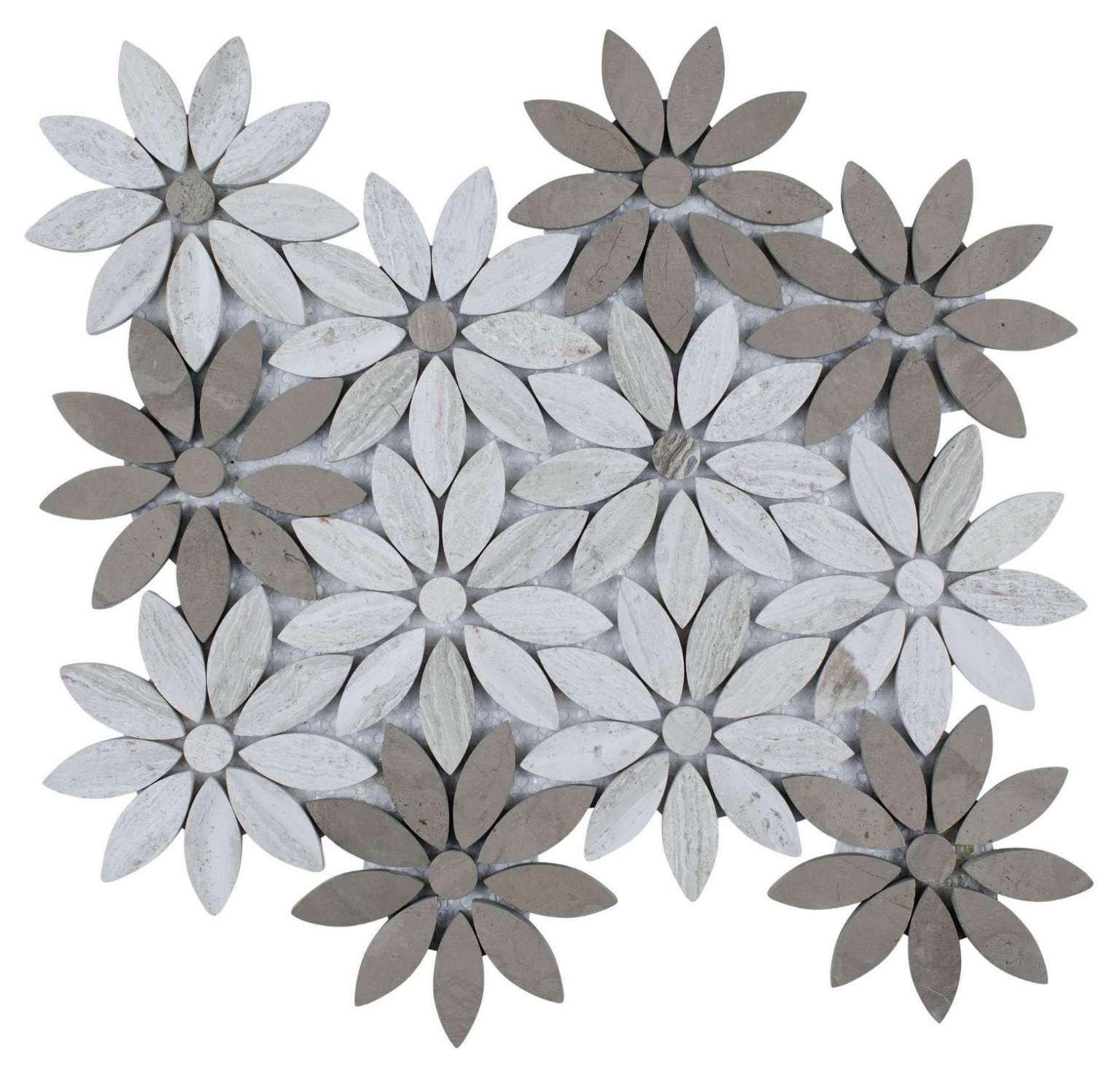 Flowers Beige/White