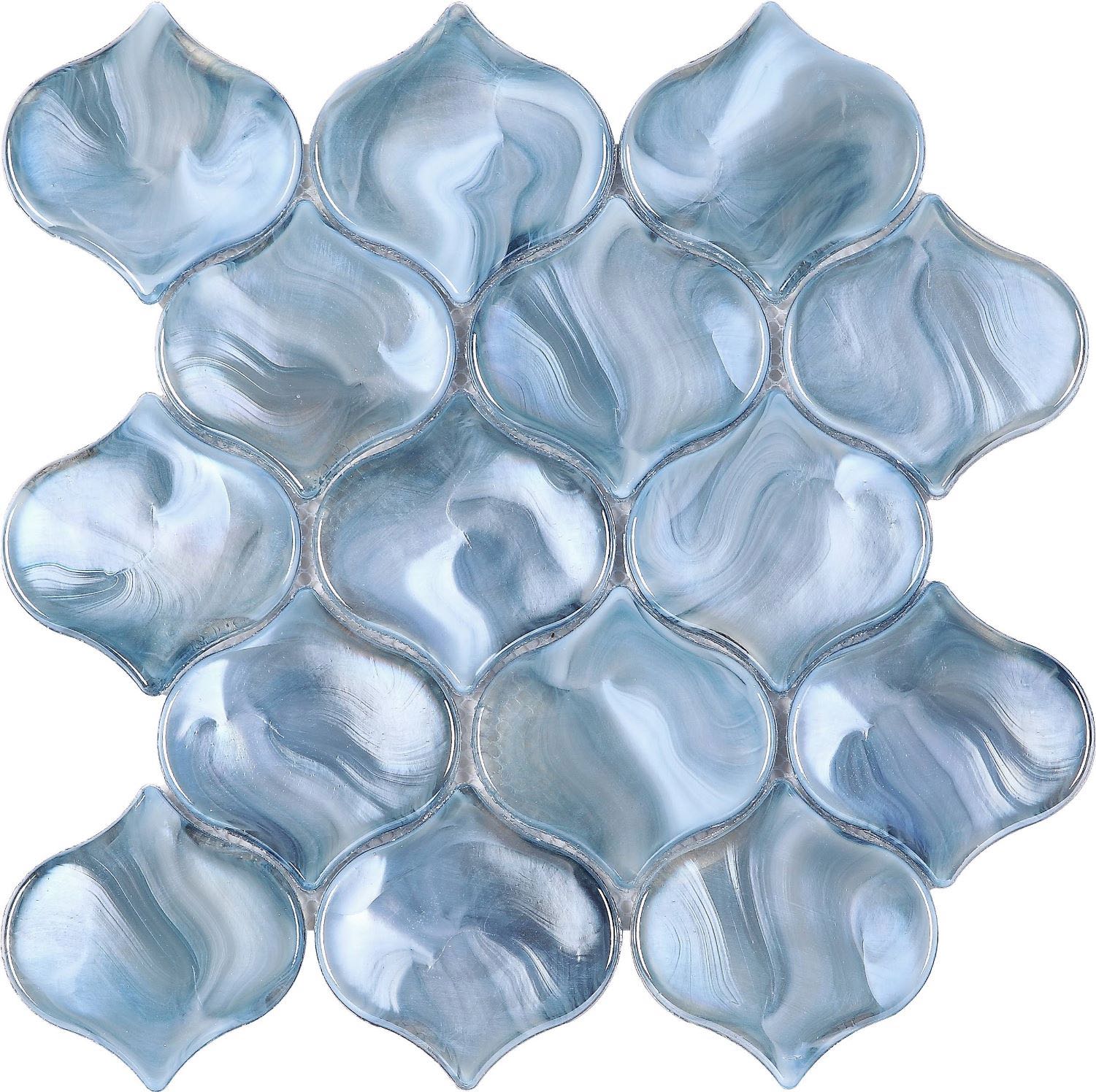 Hot Melted Glass Silken Blue Eyedrop