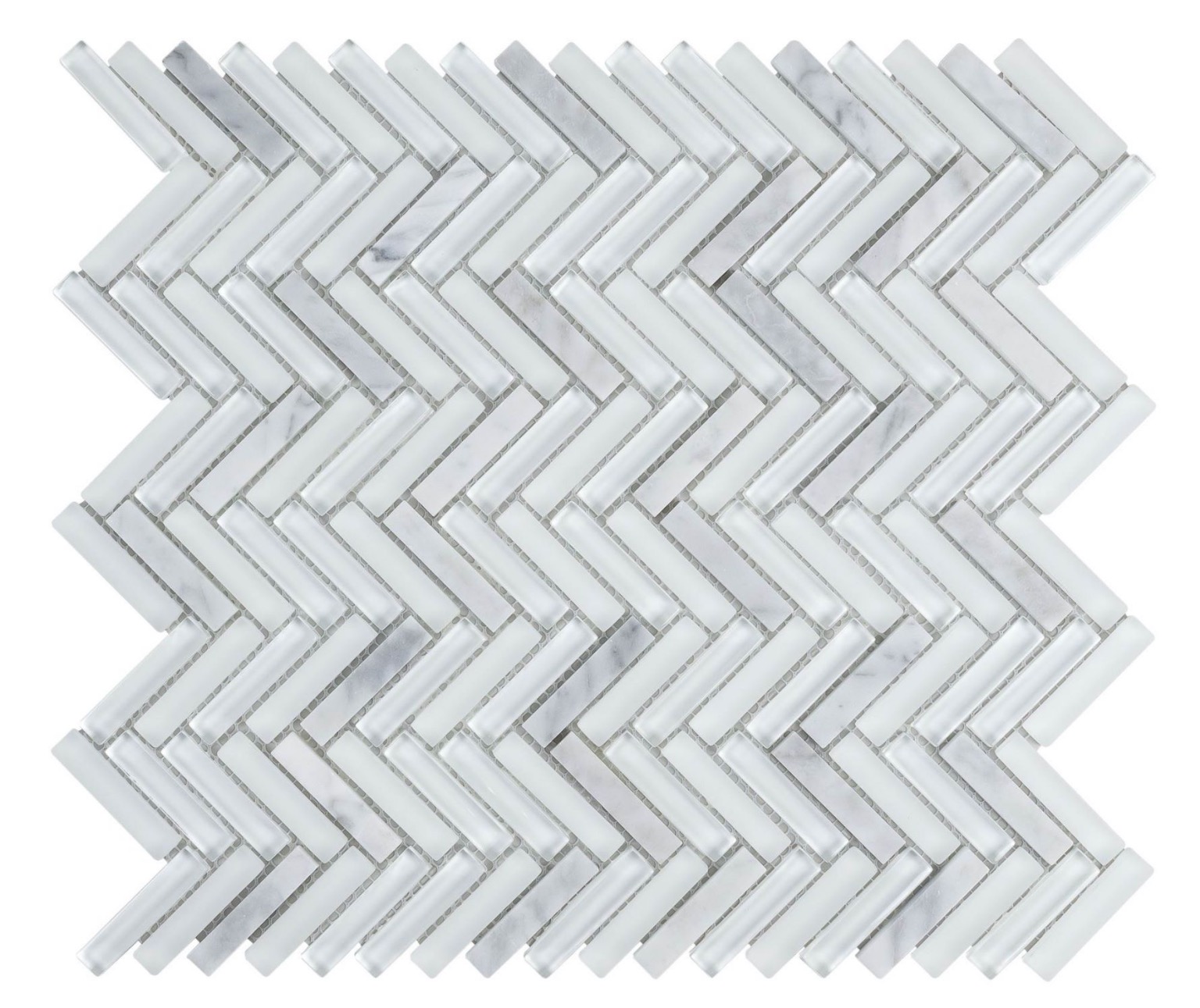 Mini-herringbone White/Grey