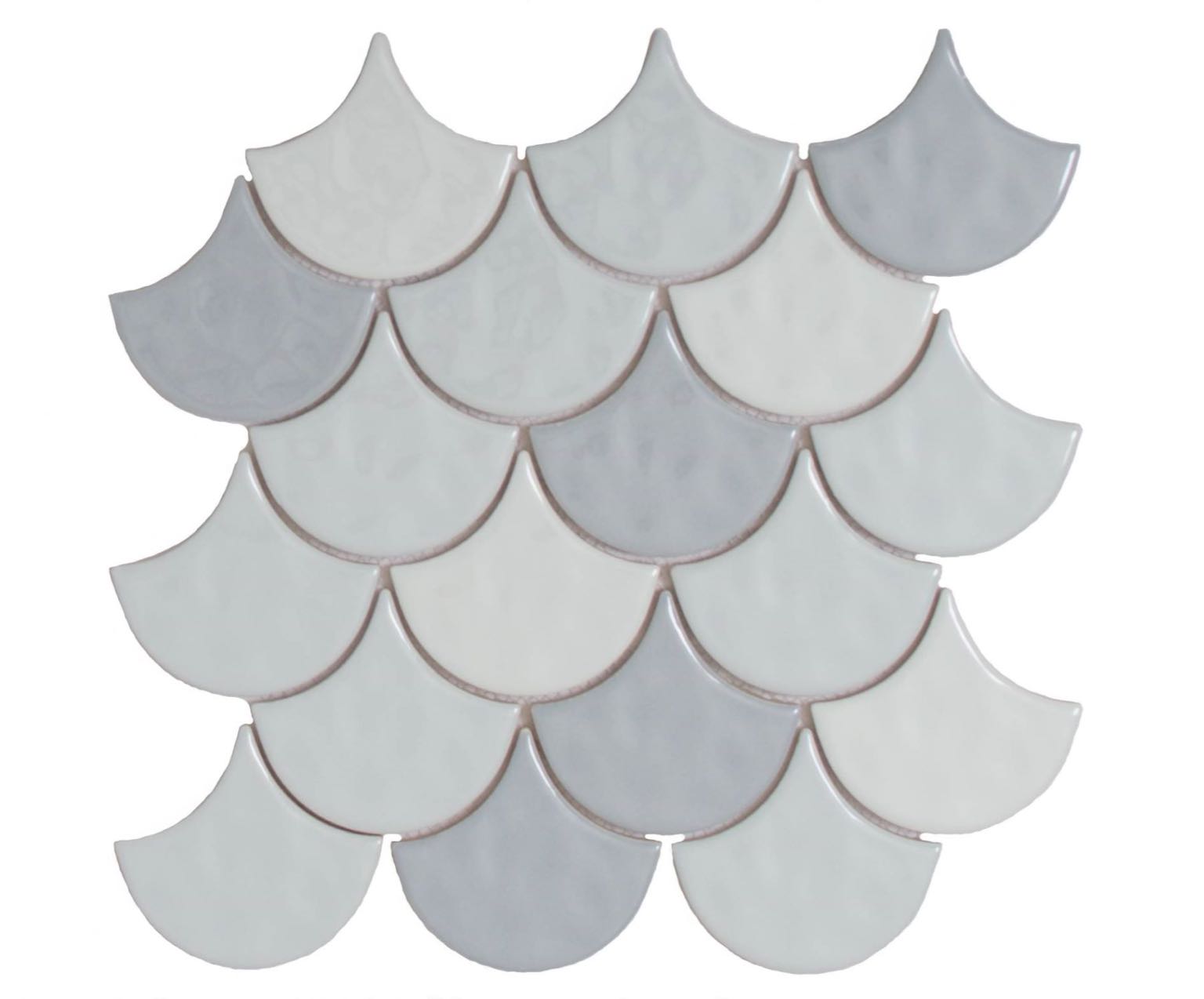 White Body Ceramic Sylvan Mist Fish Scale