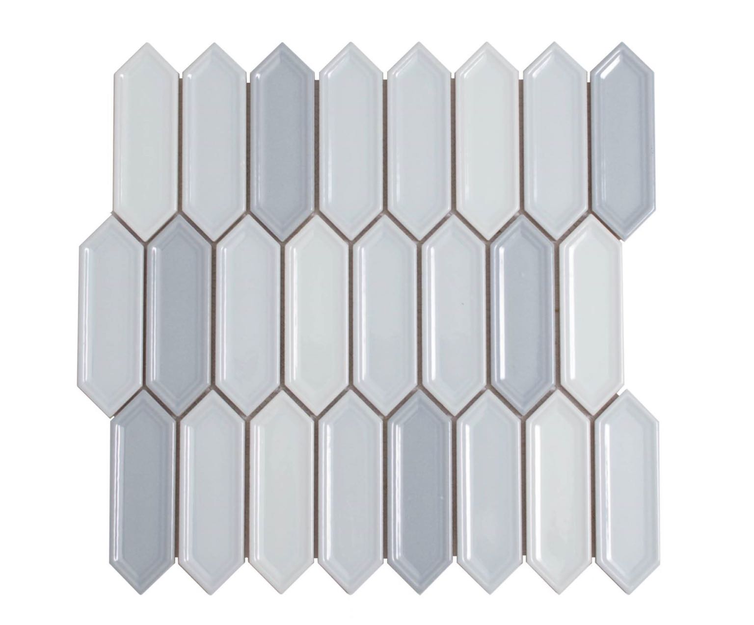 White Body Ceramic Sylvan Mist Mini-Picket